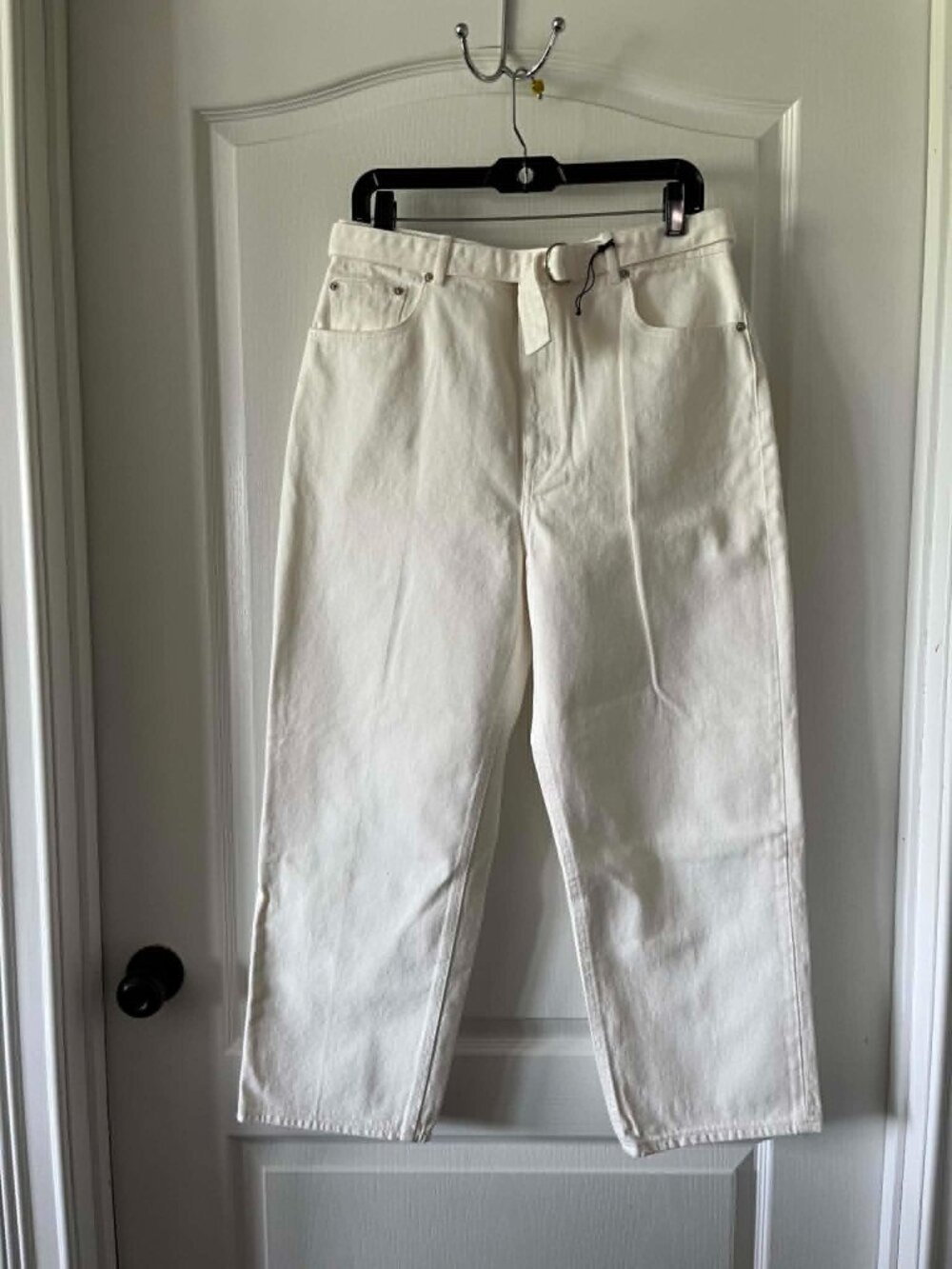 Club Monaco The Easy Crop High Rise Waist size 31 Ivory